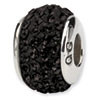 Reflection Beads Sterling Silver  Black Full Swarovski Elements Bead