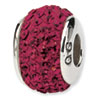 Reflection Beads Sterling Silver  Maroon Full Swarovski Elements Bead