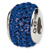 Reflection Beads Sterling Silver  Dark Blue/Navy Full Swarovski Elements Bead