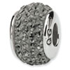 Reflection Beads Sterling Silver  Silver/Grey Full Swarovski Elements Bead