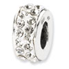 Reflection Beads Sterling Silver  White Double Row Swarovski Elements Bead