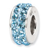 Reflection Beads Sterling Silver  Sky Blue Double Row Swarovski Elements Bead
