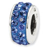 Reflection Beads Sterling Silver  Blue Double Row Swarovski Elements Bead