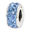 Reflection Beads Sterling Silver  Light Blue Double Row Swarovski Elements Bead