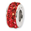 Reflection Beads Sterling Silver  Red Double Row Swarovski Elements Bead