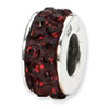 Reflection Beads Sterling Silver  Crimson Double Row Swarovski Elements Bead