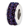Reflection Beads Sterling Silver  Purple/Violet Double Row Swarovski Elements Bead
