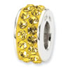 Reflection Beads Sterling Silver  Gold Double Row Swarovski Elements Bead