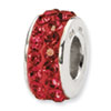 Reflection Beads Sterling Silver  Scarlet Double Row Swarovski Elements Bead