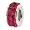 Reflection Beads Sterling Silver  Maroon Double Row Swarovski Elements Bead