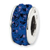 Reflection Beads Sterling Silver  Dark Blue Double Row Swarovski Elements Bead