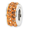 Reflection Beads Sterling Silver  Old Gold Double Row Swarovski Elements Bead