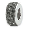 Reflection Beads Sterling Silver  Silver/Grey Double Row Swarovski Elements Bead