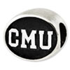 Central Michigan University Sterling Silver Collegiate Bead