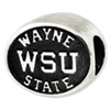 Wayne State University Sterling Silver Collegiate Bead