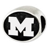 University of Michigan Sterling Silver Collegiate Bead