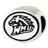 Western Michigan University Sterling Silver Collegiate Bead