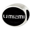 University of Miami Sterling Silver Collegiate Bead