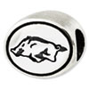 University of Arkansas Sterling Silver Collegiate Bead