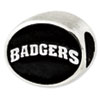 University of Wisconsin Sterling Silver Collegiate Bead