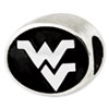 West Virginia University Sterling Silver Collegiate Bead