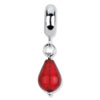 Reflection Beads Sterling Silver Red Italian Murano Glass Dangle Bead