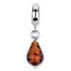 Reflection Beads Sterling Silver Sunset w/Black Spots Italian Murano Dangle Bead