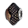 Reflection Beads Sterling Silver Dk Brn Python Glitter Italian Murano Glass Bead