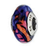 Reflection Beads Sterling Silver Multicolor Glitter Italian Murano Glass Bead