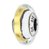 Reflection Beads Sterling Silver Black/Silver/Gold Italian Murano Glass Bead