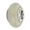 Reflection Beads Sterling Silver Cream Italian Murano Glass Bead