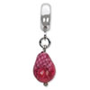 Reflection Beads Sterling Silver Pink w/Glitter Italian Murano Dangle Bead