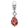 Reflection Beads Sterling Silver Pink w/Glitter Italian Murano Dangle Bead