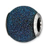 Reflection Beads Sterling Silver Blue Laser Cut Bead