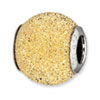 Reflection Beads Sterling Silver Gold-plated Laser Cut Bead