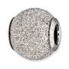 Reflection Beads Sterling Silver Light Grey Laser Cut Bead