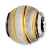 Reflection Beads Sterling Silver Gold-plated Laser Cut Bead