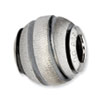Reflection Beads Sterling Silver Grey Laser Cut Bead