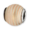 Reflection Beads Sterling Silver Rose Gold-plated Laser Cut Bead
