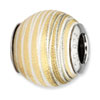 Reflection Beads Sterling Silver Gold-plated Laser Cut Bead