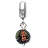 Reflection Beads Sterling Silver Orange Dichroic Glass Dangle Bead