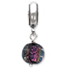 Reflection Beads Sterling Silver Purple Dichroic Glass Dangle