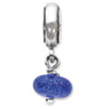 Reflection Beads Sterling Silver Blue Dichoric Glass Dangle