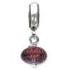 Reflection Beads Sterling Silver Purple Dichroic Glass Dangle Bead