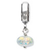 Reflection Beads Sterling Silver Red Dichroic Glass Dangle Bead