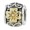 Reflection Beads Sterling Silver & 14k Yellow Gold Floral Bead