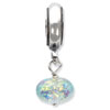 Reflection Beads Sterling Silver Yellow Dichroic Glass Dangle Bead