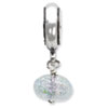 Reflection Beads Sterling Silver Pink Dichroic Glass Dangle Bead