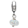 Reflection Beads Sterling Silver Rainbow Dichroic Glass Dangle Bead