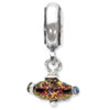 Reflection Beads Sterling Silver Red Dichroic Glass Dangle Bead